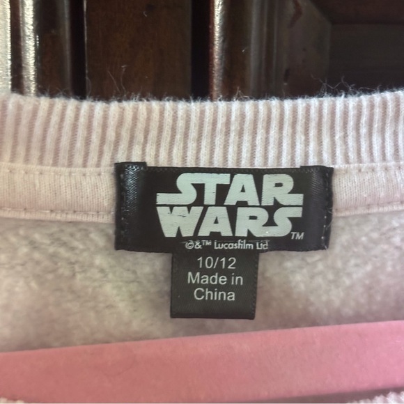 Star Wars baby Yoda pink sweatshirt in size 10/12 - Picture 4 of 7